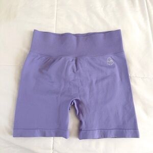 High Waisted Gym Shorts - Purple/lavender